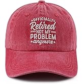 Nxizivmk Officially Retired Hat for Women Men, Funny Adjustable Cotton Embroidery Retirement Baseball Cap