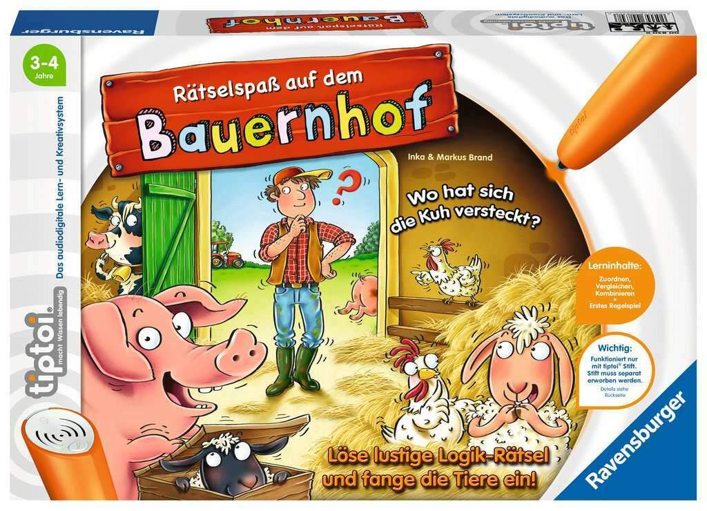 RΓ€tselspaΓ auf dem Bauernhof tiptoi Spiele/Puzzles: LΓΆse lustige Logik-RΓ€tsel und fange die Tiere ein!
