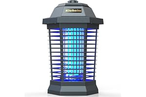 KLAHAITE Bug Zapper Indoor Outdoor, Electric Insect Killer, Fly Trap, Mosquito Repellent Outdoor for Backyard Patio (Grey)