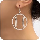 Baseball Earrings for Women Dangling Stylish Baseball Shape Loop Earring Sports Ball Shape Game Day Earrings Baseball Mom Player Jewelry Gifts Accessories
