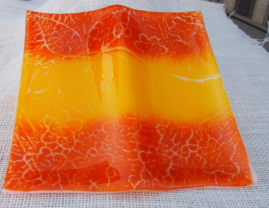 Glass Serving Dish Handmade