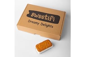 Sweetifi Turkish Delight with Biscoff Cookies, Gourmet Lokum Sandwich, Caramelized Biscuit & Chewy Delight Snack, Perfect for