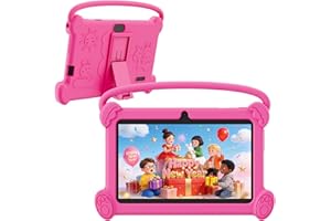 DIGITHINK Kids Tablet 7 inch 3-9 with Protective Case, 4GB (2GB+2GB Expand) RAM 32GB ROM, Toddler Tablets, Andriod Educational Learning Device,Prarent Control, Netflix,YouTube,aiwawa apps (Rose Red)