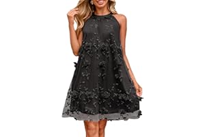 Simplee Women Halter Homecoming Dress 2025 Summer Wedding Guest Formal Mini Dress Flowy Cocktail Dresses