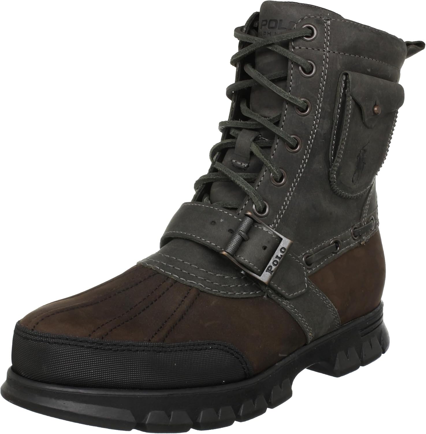 Polo Ralph Lauren Hombre Hamlin tobillo bota, gris (Grey/Briarwood), 8