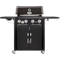  425 G 2019 Australia Gas-Grillstation Outdoorchef groß Edelstahl Gusseisen schwarz Garten 4-flammig 3+1 Gas Brenner ✔ Lenkrollen mit Bremse ✔ Deckel ✔ Seitentische beidseitig ✔ Unterschrank ✔ eckig ✔ rollbar ✔ stehend grillen ✔ Grillen mit Gas ✔ mit Station ✔ mit Rädern 