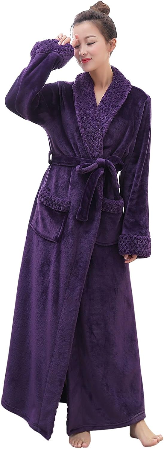 bademantel damen lang flauschig ohne kapuze