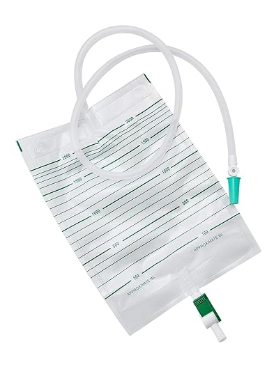 2pcs 2000ml Urine Drainage Bags With Hanger, Sterile Urine Bag With Anti Reflux Chamber, Urinal Catheter Night Bags With T-Tap Valve And 120cm Tube (2