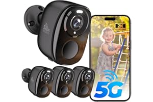 ELECCTV 5G/2.4G WiFi Security Cameras Wireless Outdoor, 2K 5G Security Camera with AI Motion Detection, Color Night Vision, Siren, IP65, 2-Way-Audio, Support Alexa&Google Assistant, Cloud/SD (4)