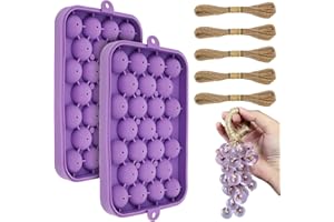 2 Pack Grape Soap Molds for Soap Making, Grape for Handmade Soaps Molds Silicone DIY Kit for Gift, Home Decor