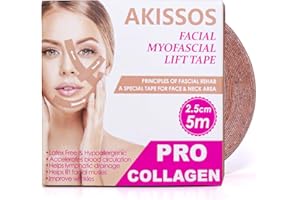Akissos Gen II 3 in 1 Collagen Face Tape for Wrinkles Overnight, Anti Wrinkle Facial Patches for Sleep, Smile Lines, Forehead, Frown 11, Eye & Neck, Versatile Face Lift Tape for Women Men, 2.5cm*500cm