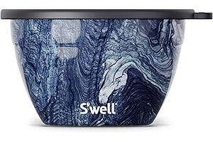 S'well Stainless Steel Salad Kit - 64 Oz - Azurite Marble