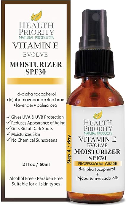 Natural Vitamin E Moisturizer Spf 30 Daily Non Greasy Moisturizing Sunscreen Perfect For Face And Under Makeup Chemical Paraben Free Mineral Sunblock Lotion Safe For Baby Kids Hydrating Facial Amazon Co Uk Beauty