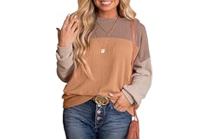 Eytino Plus Size Sweatshirt for Women Striped Colorblock Long Sleeve Crewneck Casual Loose Pullover Shirt Top(1X-5X)