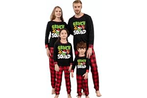 BRJR Matching Christmas Pajamas for Family Holiday Ugly Two-Piece Christmas PJs Sleepwear for Couples Women Men Plus Size