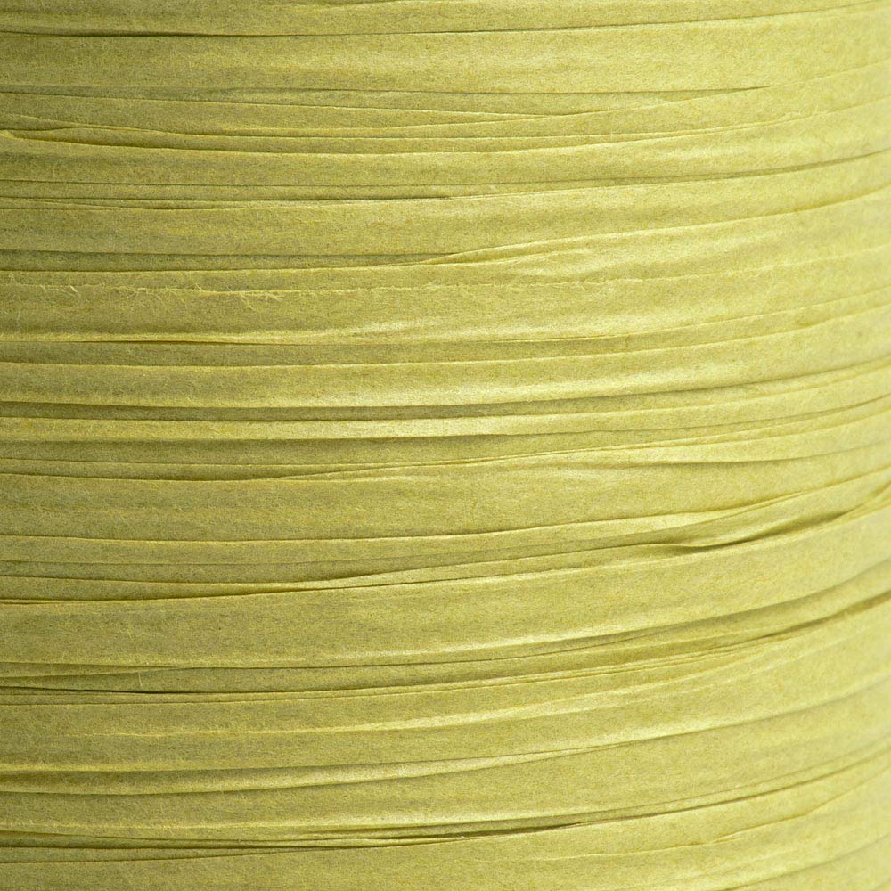 Italian Options Paper Raffia Ribbon 7mm x 100M - Olive Green — image 1