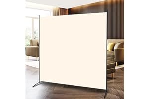 HOMSCREENER Room Divider Single Panel Privacy Screen, 71''x72''H Large Divider for Room Separation, Thickened Fabric 6FT Room Divider Wall Screen for Bedroom Office School, Portable Partition Room Dividers, Beige