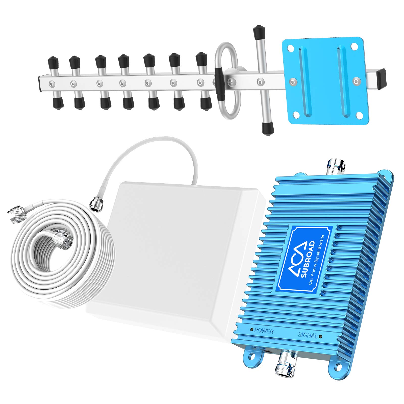 Cell Phone Signal Booster Band 4 Band 5 Band 66 850/1700/2100MHz Cellular Amplifier Boosts Verizon AT&T T-Mobile & More Carriers 3G 4G LTE 5G Voice and Data with High Gain Panel and Yagi Antenna