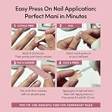 Glamnetic Goal Getter Press On Nails Medium Almond Neutral Gold Reverse French view 8
