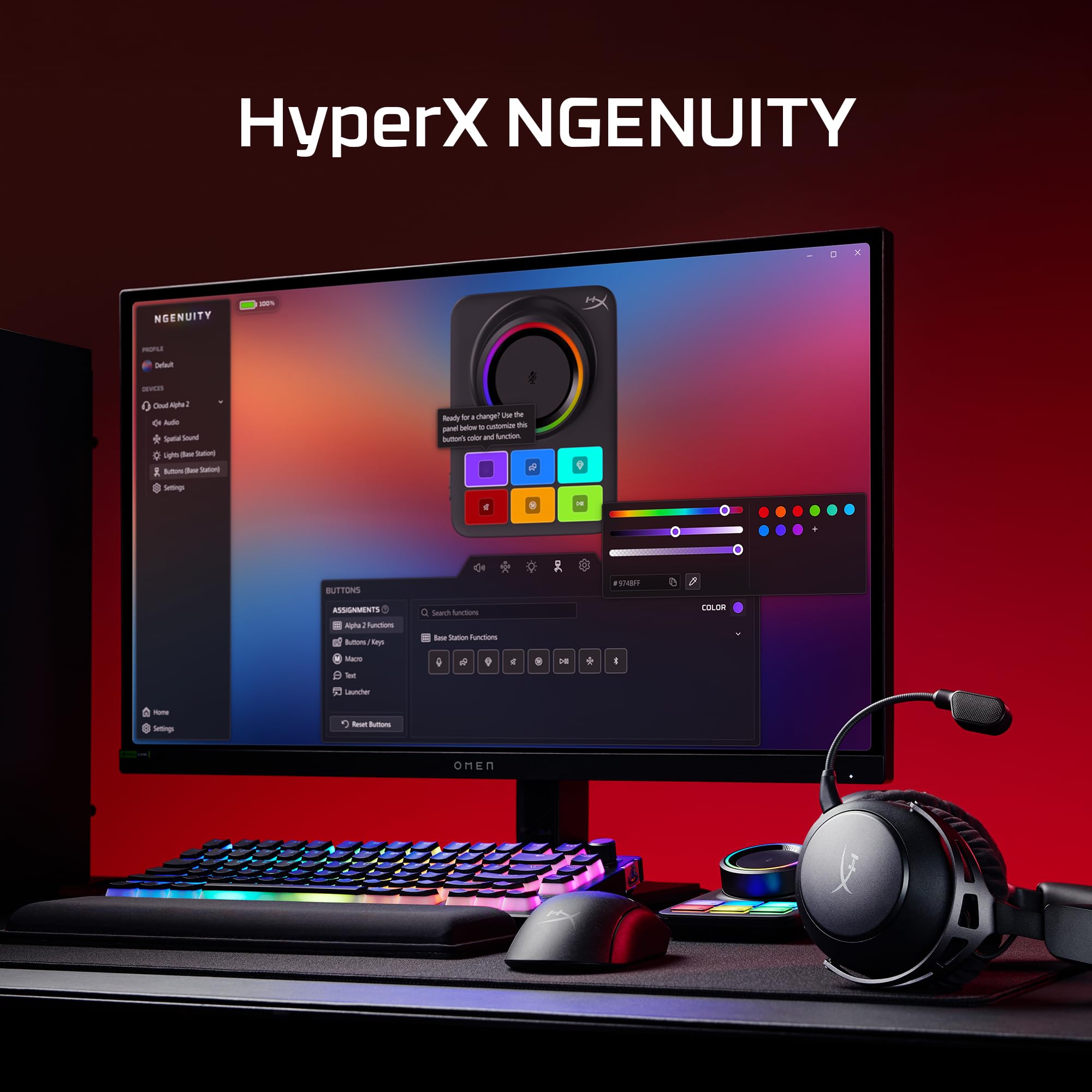 HyperX Cloud Alpha 2 Wireless Gaming Headset – 250 Std Akkulaufzeit, 53-mm-Doppelkammer-Treiber, Bluetooth & 2,4 GHz, RGB-Basisstation, Mikrofon, PC, PS5, PS4, Switch, Mobile, Schwarz 9