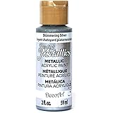 DecoArt Dazzling Metallics 2-Ounce Shimmering Silver Acrylic Paint