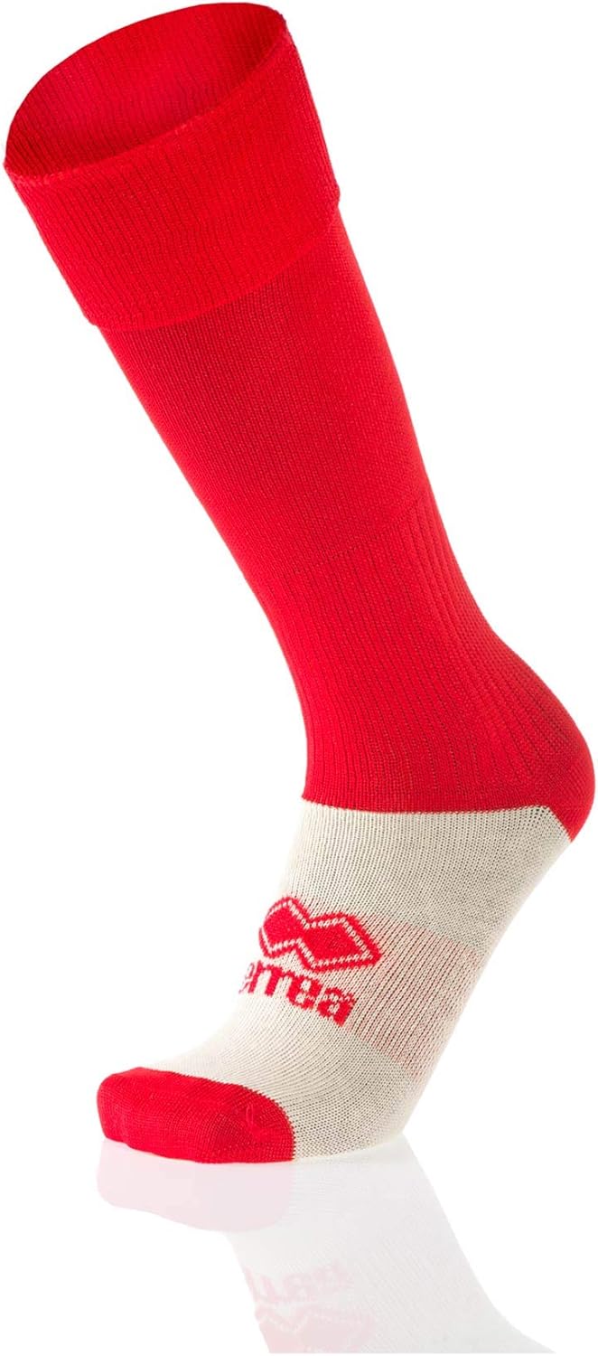 Errea Men's Con Piede Pi Sports Socks, Red, One Size UK