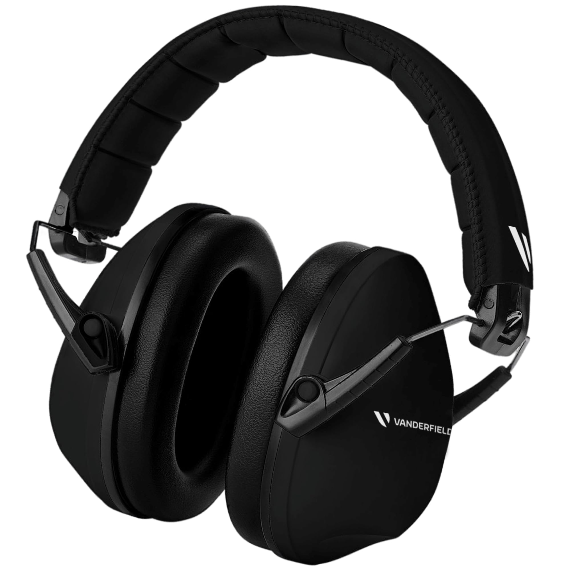 Vanderfields Premium Hearing Protection Ear Defenders - Broad Spectrum Sound Reduction 34 dB at 2K Hz Noise Cancelling - Headset Safety Noise Cancellation - Headphones Kids 3-12 - Black