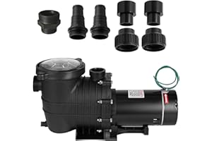 SmarketBuy Pool Pump Inground 2HP, Dual Voltage 110/220V High Flow Swimming Pool Pump Above Ground 6840 GPH, Self Primming Po