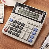 12-Digit Battery Dual Powered Handheld Electronic Business Mini Solar Basic Desktop Financial Scientific Office Calculator, Simple Desk Calculators With Large LCD Display