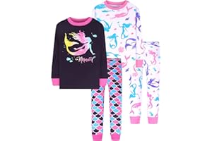 DAUGHTER QUEEN Girls 4 Pieces Cotton Pajamas Size 18 Months-12 Years