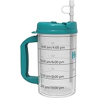 Hydr-8 Water Bottle - Time Marked Air Insulated 32 Ounce Mug