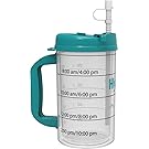 Hydr-8 Water Bottle - Time Marked Air Insulated 32 Ounce Mug