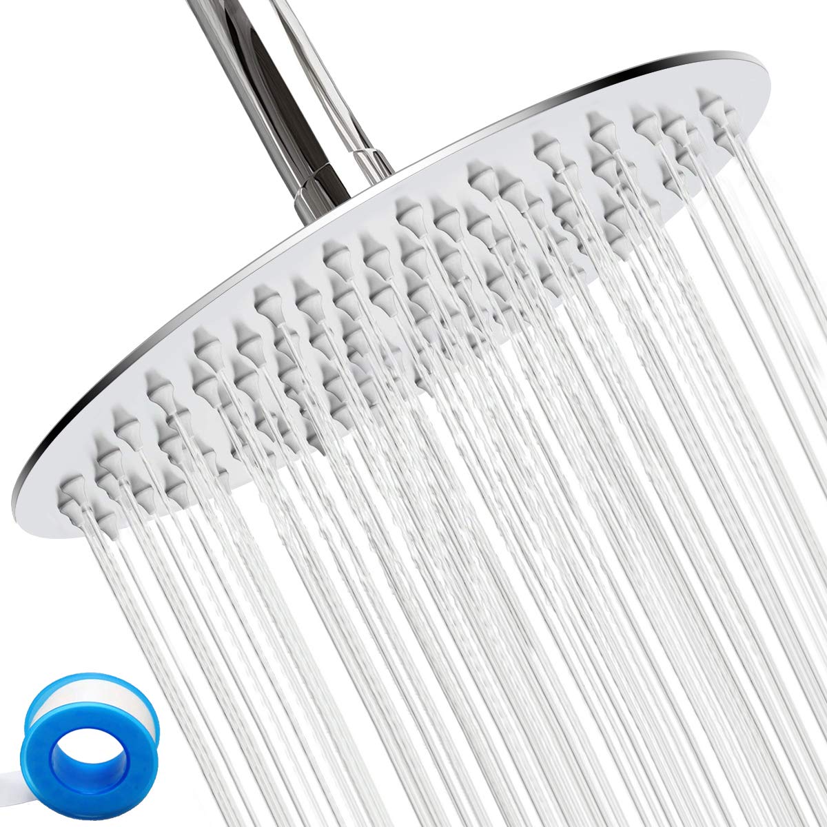 Rain Shower Head High Pressure 8in Stainless Steel 304 Rainfall Bathroom eBay