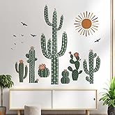 Hanging Geometric Plant Wall Decals - Removable Succulent Pot Stickers For Bedroom, Living Room & Office Decor