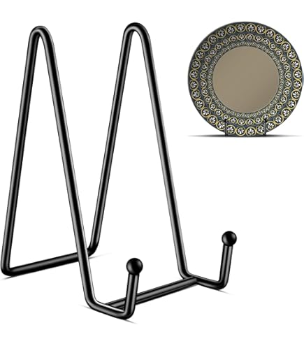 Decorative Plate Rack Black TRIPAR 4-Place Horizontal Black Iron Plate ...
