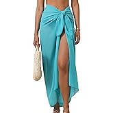 Eicolorte Womens Beach Cover Up Chiffon Sheer Bikini Beach Swimsuit Coverup Sarong Pareo Wraps for Women