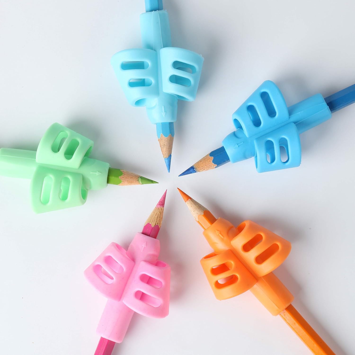 Mr. Pen- Pencil Grips for Kids Handwriting, 20 PCS(10 Pencil Grips+10 Clips), Pencil Grips, Kids Pencils Grip, School Supplies, Pencil Grip, Grip Pencils for Kids, Pencil Holder for Kids, Pen Grip. : Office Products