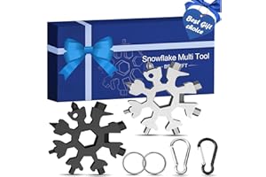 ZWZIOO Stocking Stuffers Gifts for Men, 18 in 1 Snowflake Multitool, White Elephant Gifts for Adults, Christmas Gift for Men Who Have Everything, Cool Gadget for Boy, Him,Husband(2 Pack,Blue Box)