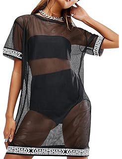 black see through shirt dress