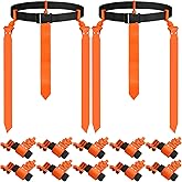 Hungdao 10/12 Players Flag Football Belts and Flags Adjustable Football Belts for Kids Teens Adults Team Training Sport Event