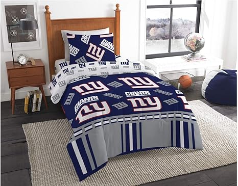 Amazon Com New York Giants Nfl Twin Comforter Sheets 4