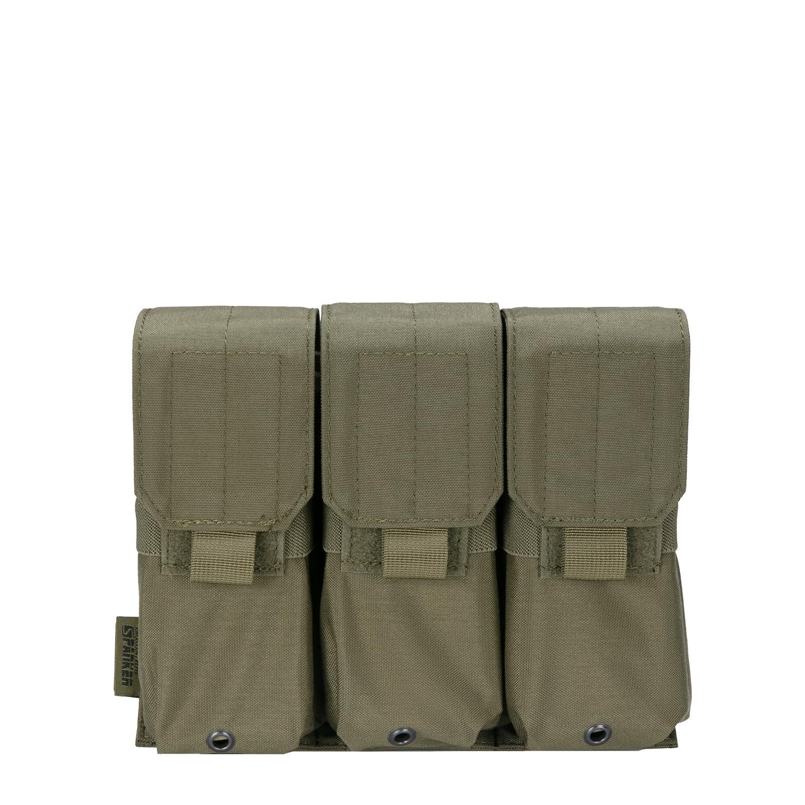 EXCELLENT ELITE SPANKER Tactical M4 Mag Pouch Single/Double/Triple Mag Pouch for M4 M14 M16 AR15 AR10 G36 Magazine (Ranger Green)