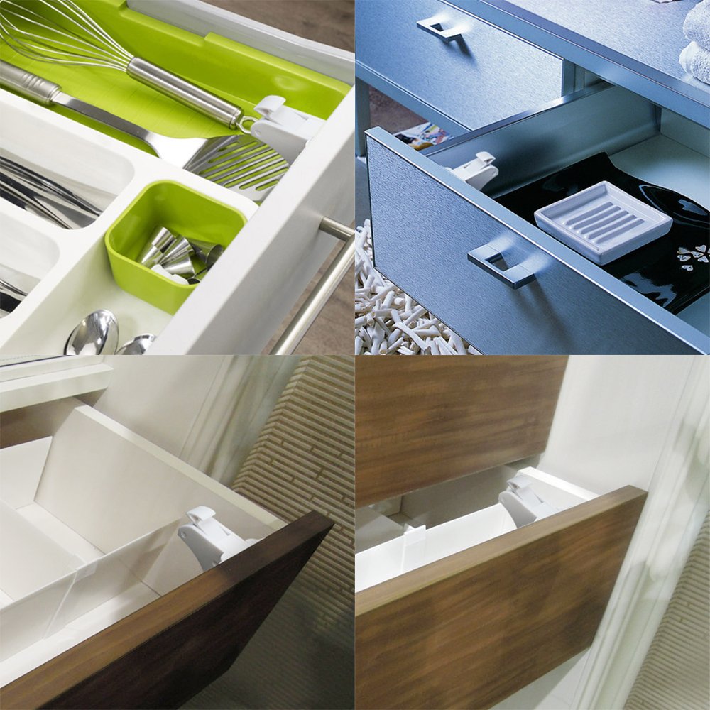 Cierres Seguridad Bebé,Levin Cerradura Magnética Con 10 Cierres 2 Llaves para Armario,Guardarropa,Con 3M Pegatinas Adhesivas Protege Niños