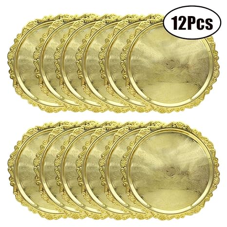 Amazon Com Set Of 12 Pcs Cupcake Stand Plastic Plate Round