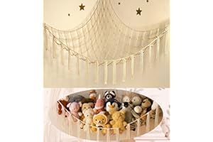 MIROLAM Stuffed Animal Storage Hammock Net - Toy Hammock Net for Stuffed Animals Corner - Hanging Stuff Animal Organizer Holder Large Size Baby Nursery Room Decor