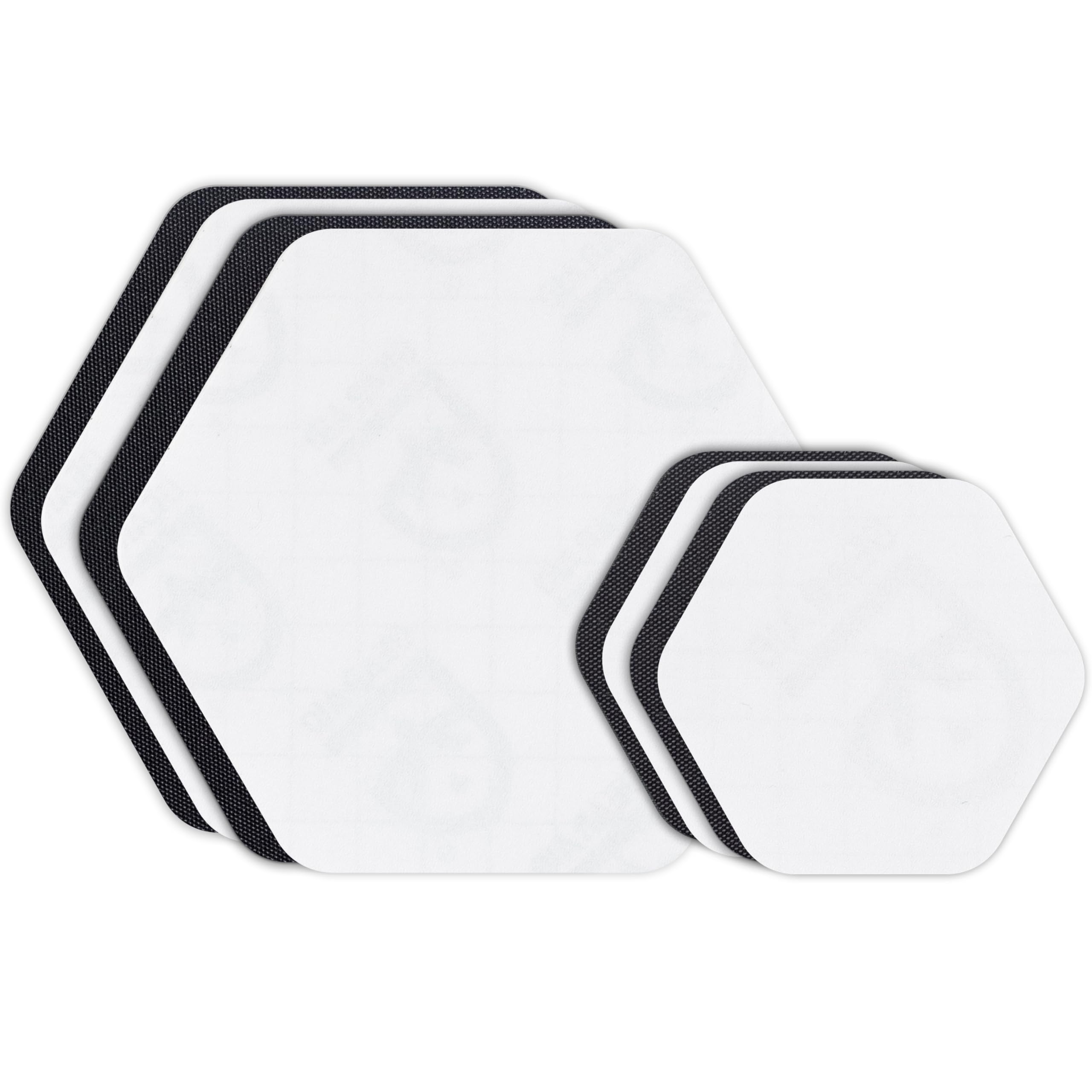 Photo 1 of GEAR AID Tenacious Tape Hex 2.5” and 1.5” Shapes, Nylon Outdoor Fabric, Vinyl Repair Patches, Peel-and-Stick to Fix Holes in Down Jackets, Rain Gear, Tents, Tarps and More, Clear/Black, 8 Patches