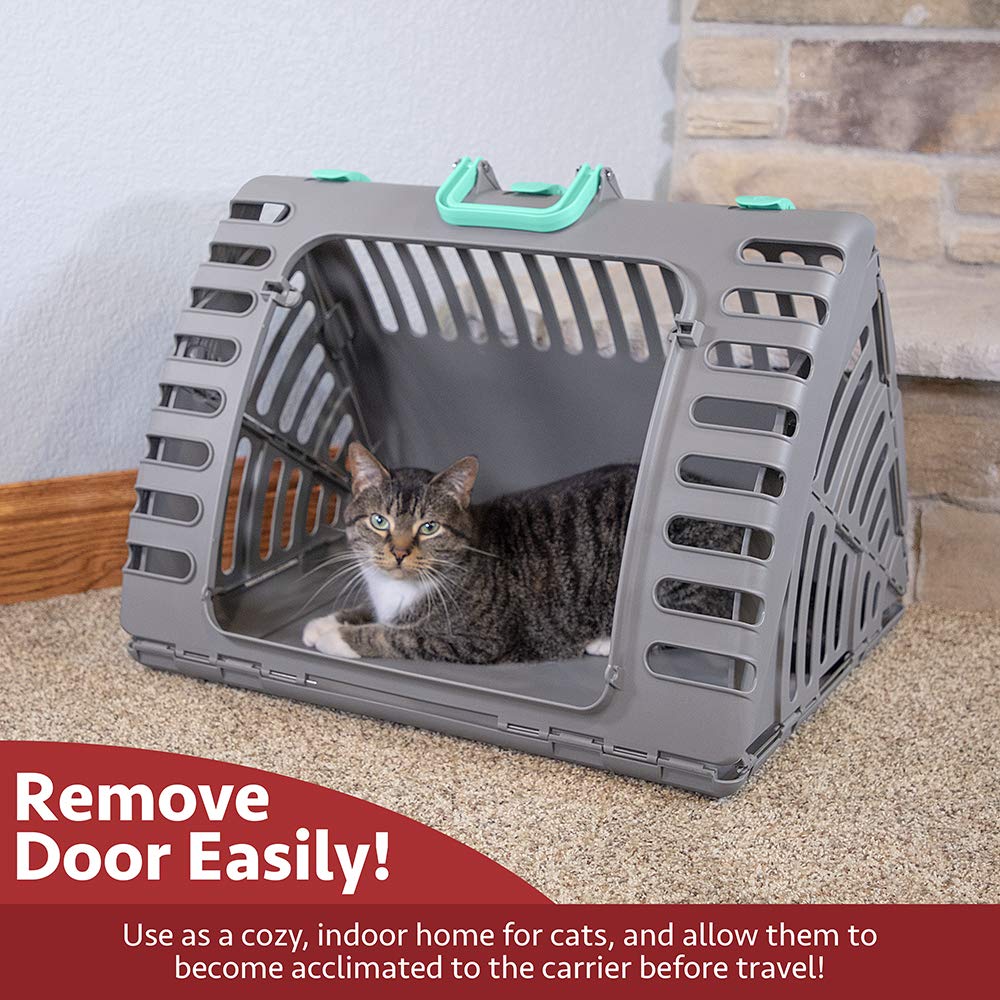 SportPet Designs Foldable Travel Cat Carrier Front Door Plastic