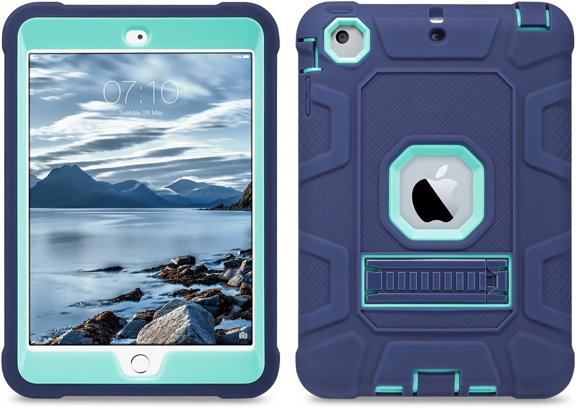 ULAK iPad Mini 1 2 3 Case, iPad Mini Shockproof Protective Case Cover with Stand for Apple iPad Mini 1/2/3 - Blue - Image 4