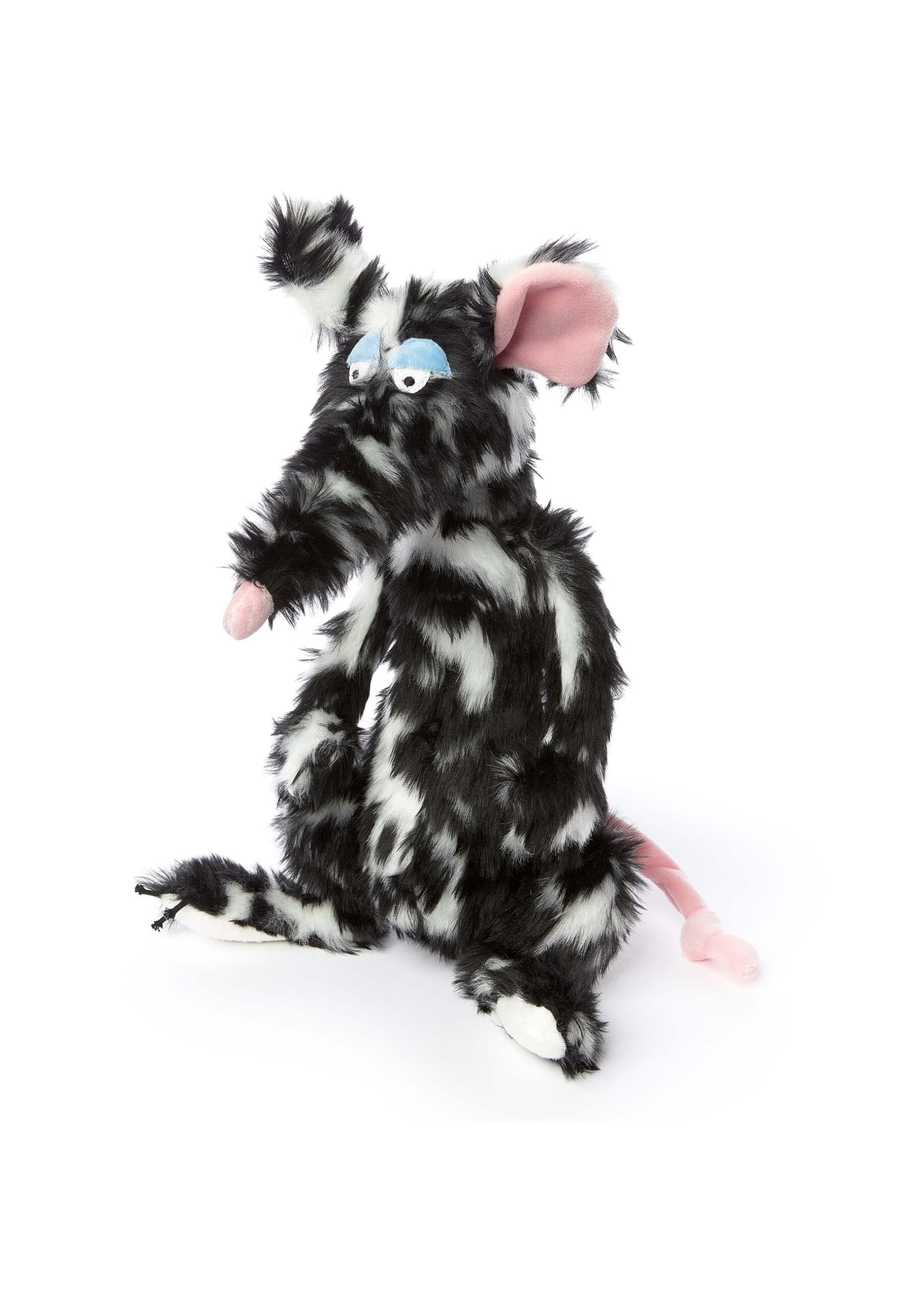 Sigikid 39609 Schiggi Miggi BeastsTown Rat for Girls, Boys and Adults, Cuddly Toy, Recommended from 3 Years, Black/White/Rat