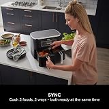 Ninja Foodi Dual Zone Digital Air Fryer 7.6L 2 Drawers 6-in-1 AF300UK view 8